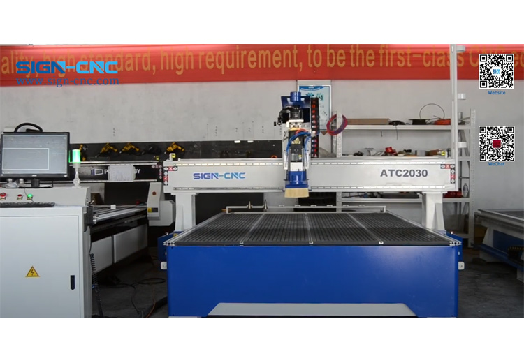 Automatic tool changer Linear ATC CNC Router furniture engraving and cutting machine